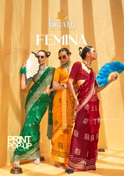 TRIRATH FEMINA 10357 TO 10364 WEAVING GEORGETTE SAREE WHOLESALER IN INDIA